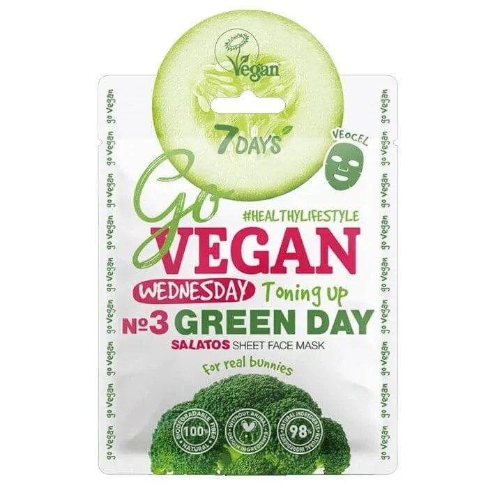 7DAYS Mască de față Go Vegan Wednesday "Green Day" 25g — preț și oferte