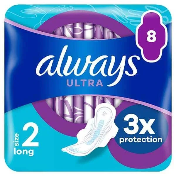 ALWAYS Ultra Long Plus Pads cu aripi Dimensiunea 2 8 bucăți — preț și oferte