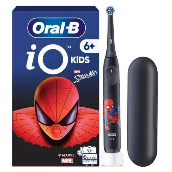 ORAL B iO Kids Spider-Man Black Periuță de dinți electrică pentru copii și trusă de călătorie — preț și oferte