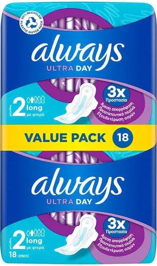 ALWAYS Ultra Pads Long Plus cu aripi mărimea 2, 18 bucăți — preț și oferte