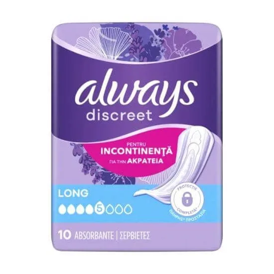 ALWAYS Discreet Acrateia Șervețele sanitare Plus Dimensiune lungă 10 bucăți — preț și oferte