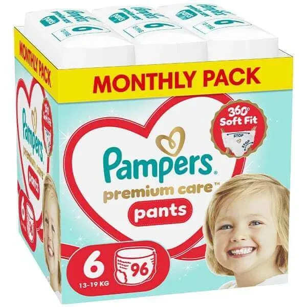 PAMPERS Premium Pants Scutece Pull-on No.6 13-19 kg 96 bucăți MSB — preț și oferte