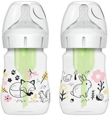 DR BROWN'S Plastic Forest Bottle Against Colic With Wide Neck 2 bucăți 150ml WB 52016 — preț și oferte