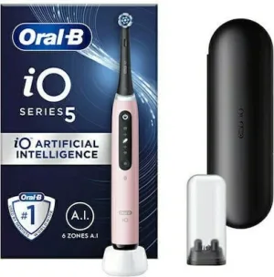 Periuță de dinți electrică ORAL B IO Seria 5 cu senzor de presiune și cutie de călătorie Roz