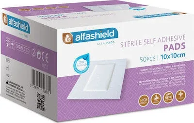 Plasturi adezivi sterili ALFASHIELD 10x10cm 50 bucăți — preț și oferte
