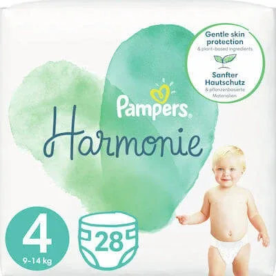 PAMPERS Harmonie Baby Scutece nr.4 9-14Kg 28 bucăți Pachet valoric — preț și oferte