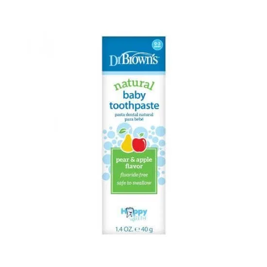 DR BROWN`S Pastă de dinți cu aromă de mere și pere 0-3 ani 40g — preț și oferte