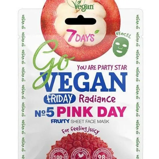 7DAYS Mască de față Go Vegan Friday "Pink Day" 25g — preț și oferte