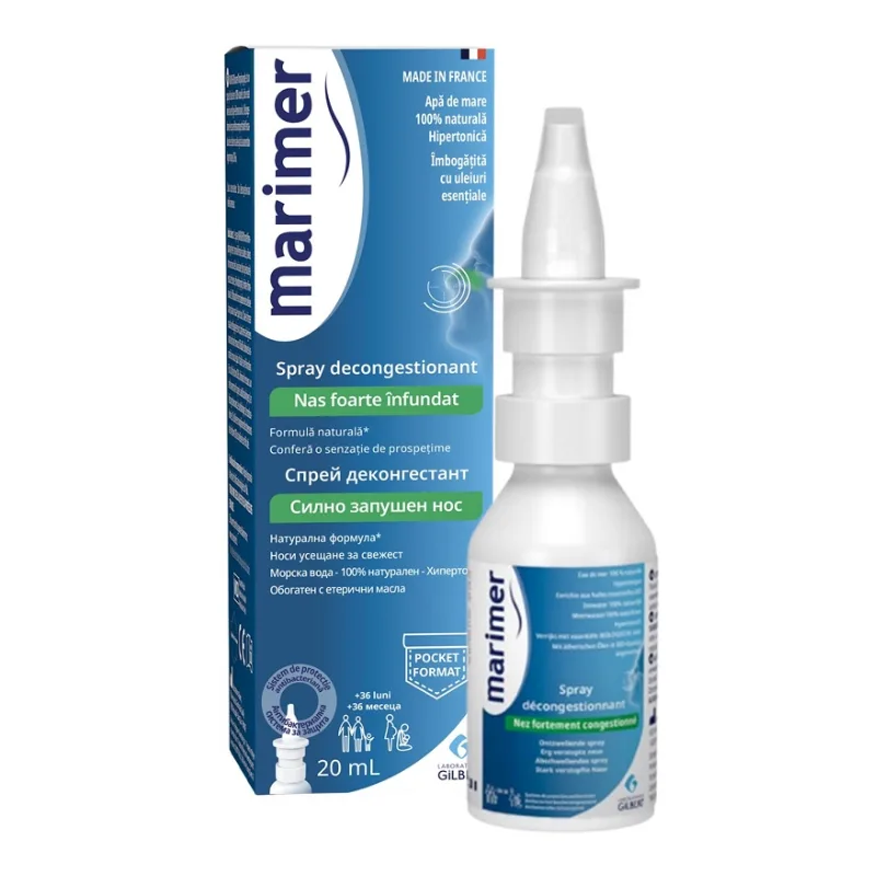 Spray nazal hipertonic cu uleiuri esentiale, 20 ml, Marimer — preț și oferte