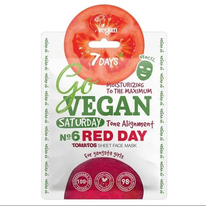 7DAYS Mască de față Go Vegan Saturday "Red Day" 25g — preț și oferte