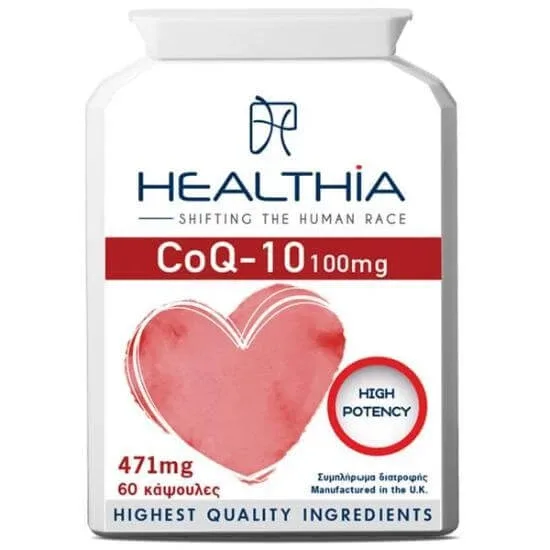 HEALTHIA CoQ-10 100mg, Supliment alimentar pentru protecția cardiovasculară 60 Capsule — preț și oferte