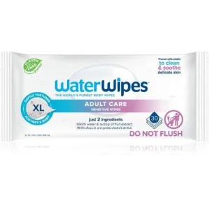 WATERWIPES Șervețele sensibile pentru îngrijirea adulților Șervețele de curățare pentru adulți XL, 100% fără plastic, fără miros, 99,9% apă 30 bucăți