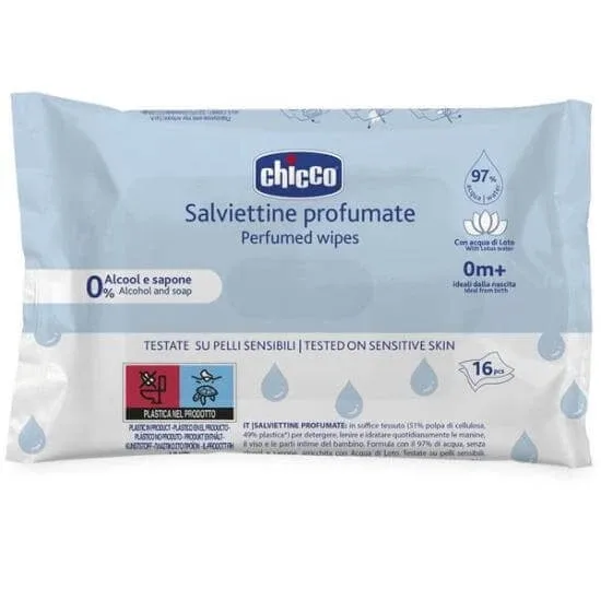 CHICCO Șervețele pentru copii cu apă 97% 16 bucăți — preț și oferte