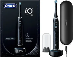 Periuța de dinți electrică ORAL B iO Series 10 cu cronometru, senzor de presiune și cutie de călătorie Cosmic Black