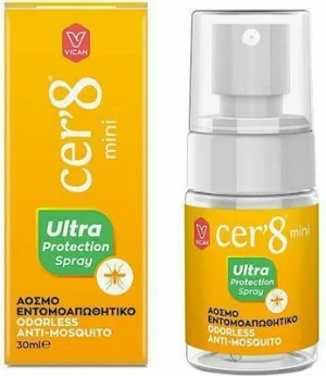 CER'8 Repelent de insecte inodor Mini Spray potrivit pentru copii 30ml