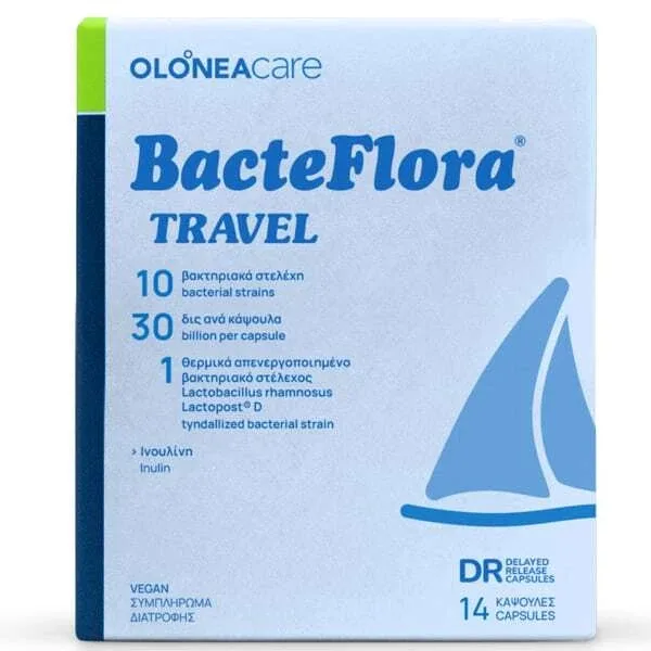 BACTEFLORA Travel Pentru diareea călătorului cu probiotice, prebiotice și metabiotice 14 capsule — preț și oferte