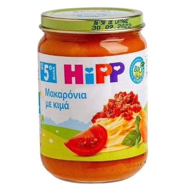 HIPP Bio Baby Meal Macaroane cu carne tocată De la 5 luni 190g — preț și oferte