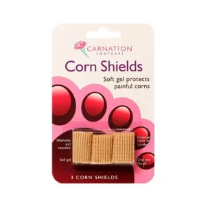 CARNATION Corn Shields Protectori pentru degete, ameliorează durerea, absoarbe șocurile și reduce frecarea degetelor 3 bucăți