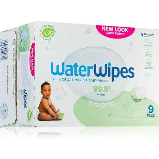 WATERWIPES Șervețele pentru copii cu textură curată Șervețele pentru copii fără miros 9x60 bucăți — preț și oferte