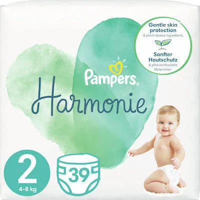 PAMPERS Harmonie Baby Scutece nr.2 4-8Kg 39 bucăți Pachet valoric — preț și oferte