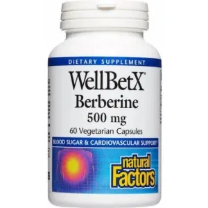 NATURAL FACTORS WellBetX Berberine 500mg pentru menținerea nivelului normal de colesterol 60 Capsule vegetale