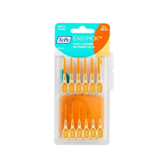 TEPE EasyPick Scobitoare elastică ranforsată dimensiune XS/S (portocaliu) x36 bucăți și cutie de călătorie — preț și oferte