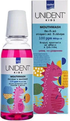 UNIDENT Kids Apă de gură 100ppm Bubble Gum Apă de gură 250ml