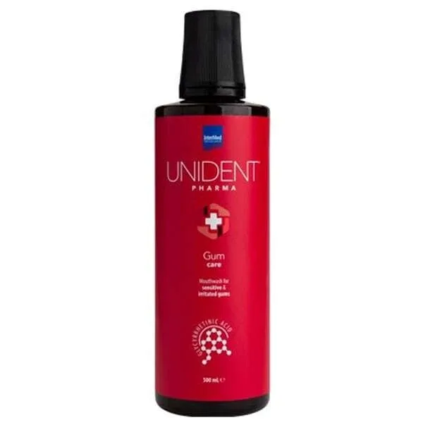 UNIDENT Pharma Apă de gură Apă de gură pentru îngrijirea gingiilor sensibile și iritate, 500ml — preț și oferte