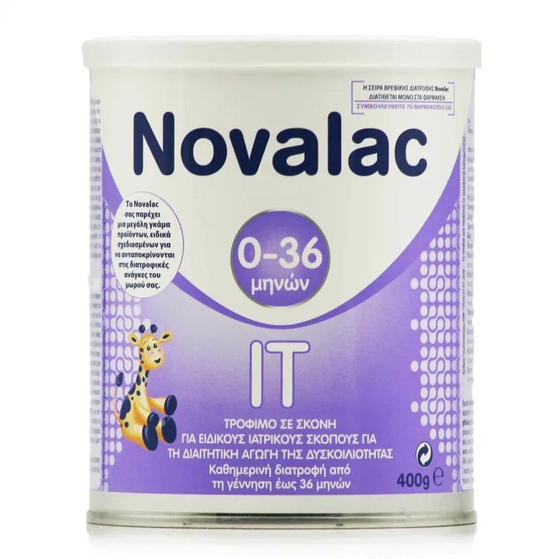 NOVALAC IT Lapte praf pentru sugari pentru scopuri medicale speciale 400g — preț și oferte