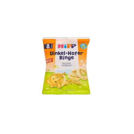 HIPP Bio Inele pentru copii cu ovăz și ovăz De la 8 luni 30g — preț și oferte