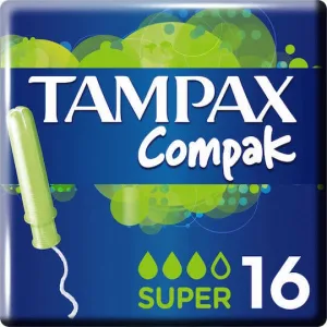 TAMPAX Compak Super Tampoane cu aplicator pentru flux crescut 16 bucăți