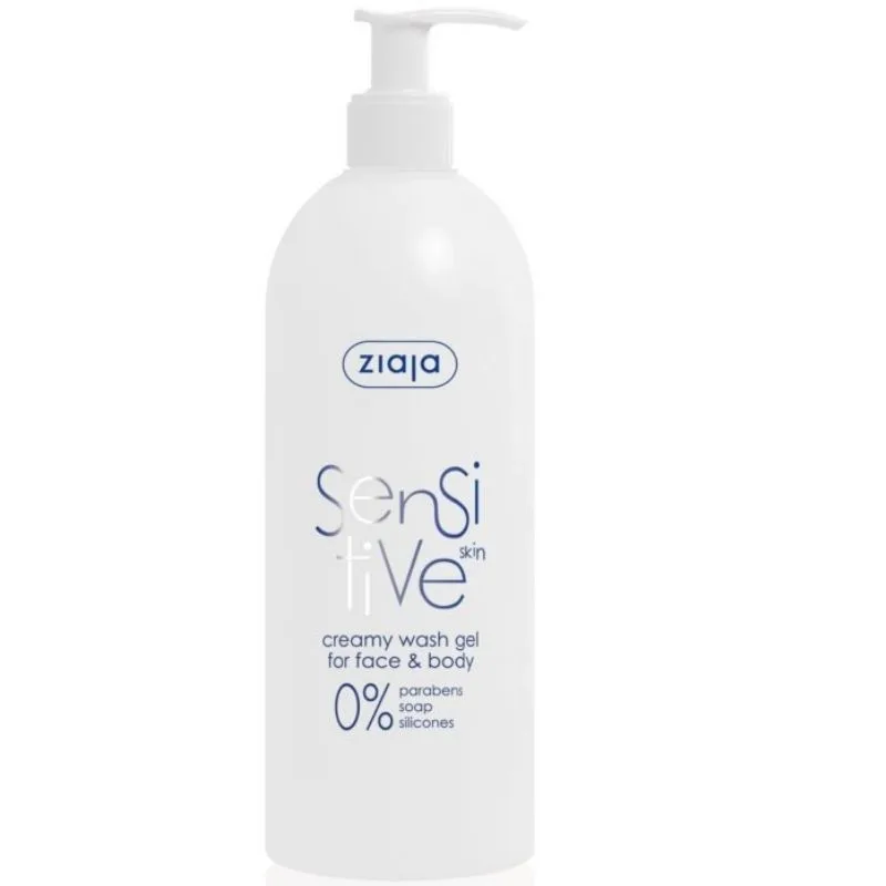 ZIAJA Sensitive-Gel crema curatare fata si corp, 400 ml — preț și oferte