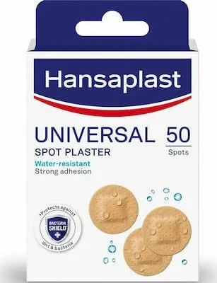 HANSAPLAST Universal Spot Plaster Pads rotund pentru acoperirea și protejarea rănilor mici Rezistent la apă 50 bucăți — preț și oferte