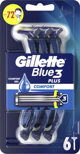 GILLETTE Blue 3 Plus Comfort lame de ras de unică folosință cu 3 lame și bandă lubrifiantă 6 bucăți — preț și oferte
