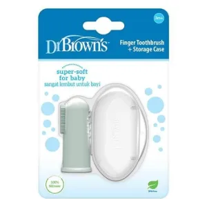Periuța de dinți din silicon pentru copii DR BROWN'S 3m+ Verde