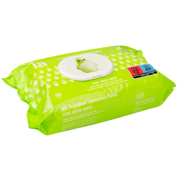 Servetele umede pentru copii, cu aloe vera, Interapothek | 80 buc — preț și oferte