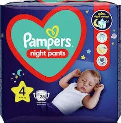 PAMPERS Pantaloni de noapte Pantaloni de noapte pentru copii No.4 9-15Kg 25 de bucăți Pachet valoric — preț și oferte