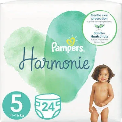 PAMPERS Harmonie Scutece cu autocolant No5 11kg-16kg 24 bucăți — preț și oferte