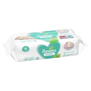 Servetele umede Sensitive, Pampers | 80 buc