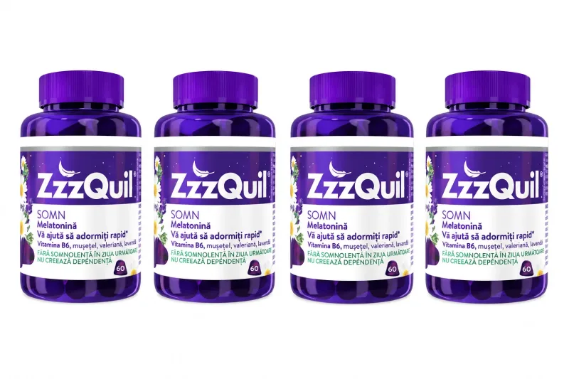 Melatonină, 4x60 jeleuri, ZzzQuil Natura  — preț și oferte