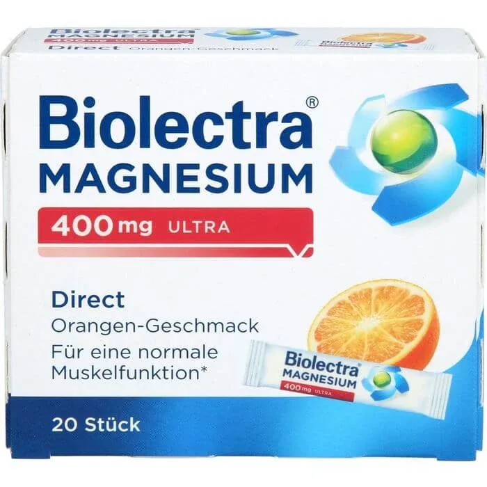 BIOLECTRA Magneziu 400 mg ultra Direct Orange 20 Capsule — preț și oferte
