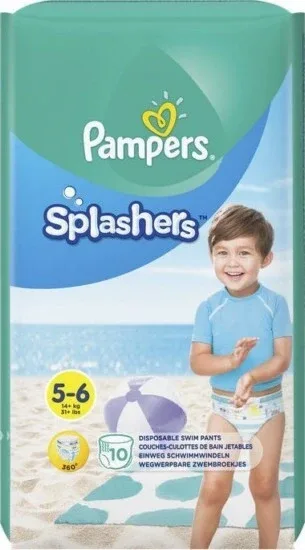PAMPERS Scutece pentru copii - costume de baie pentru înot în siguranță Splashers nr.5-6 14+Kgr 10 bucăți — preț și oferte