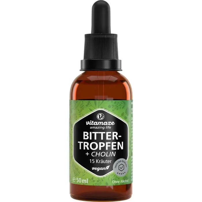 BITTER-DROPS 15 Ierburi+Cholină fără alcool 50 ml — preț și oferte