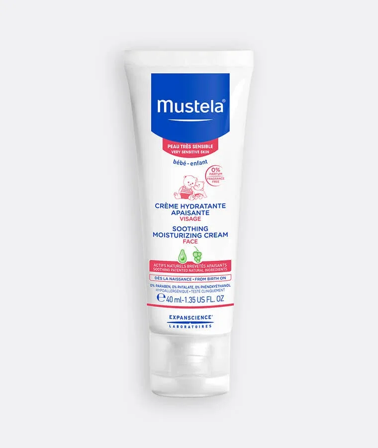 MUSTELA Bebe Bebe Cremă de față hidratantă calmantă Cremă hidratantă calmantă pentru fața sensibilă a bebelușului 40ml — preț și oferte