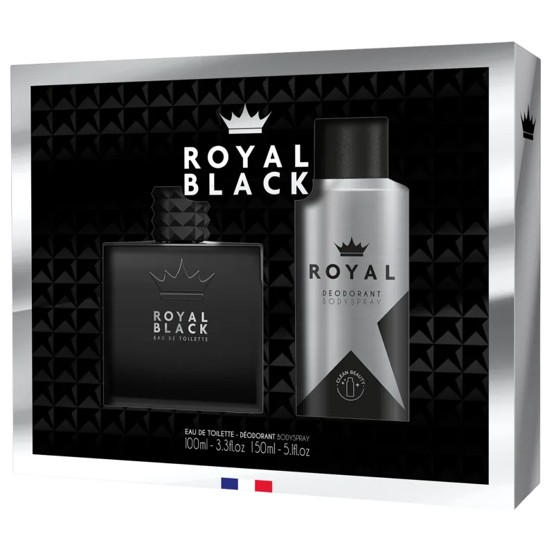 Set cadou barbati Royal Black, Corania | EDT 100 ml + deodorant 150 ml CORANIA INFINITY — preț și oferte