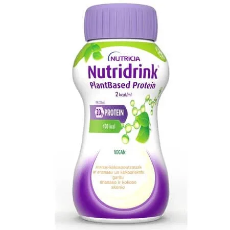 Nutridrink Protein cu aroma de ananas si cocos, 4 x 200 ml, Nutricia — preț și oferte