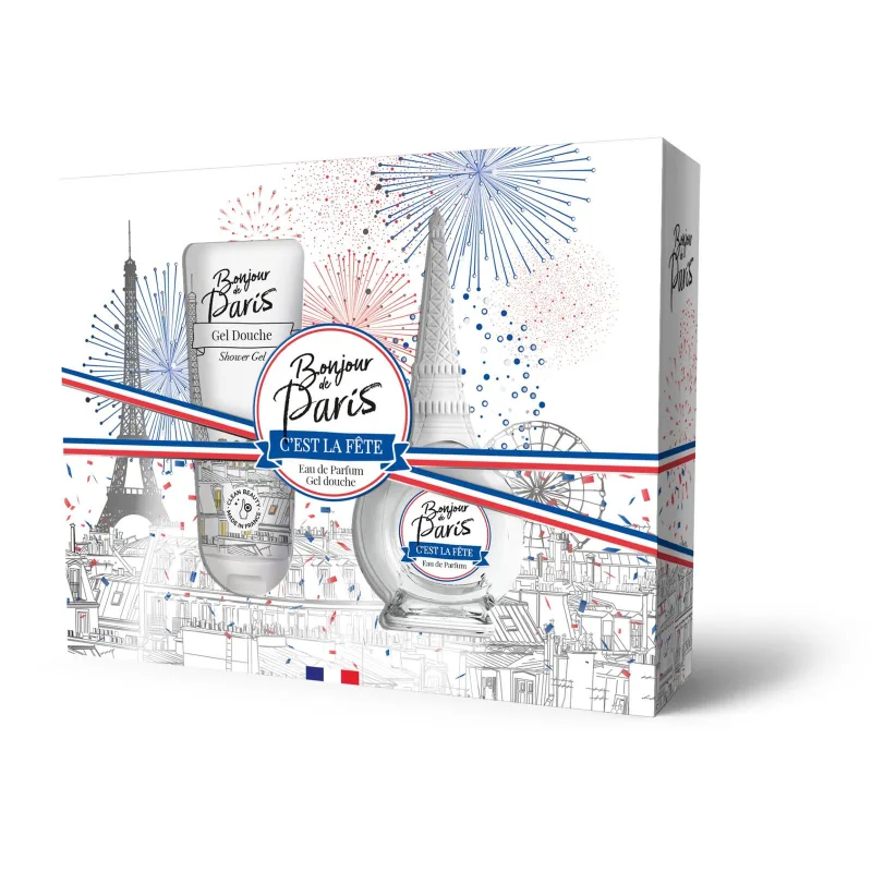 Set cadou dama Bonjour de Paris C'est la Fete, Corania | EDP 100 ml + gel de dus 250 ml CORANIA INFINITY — preț și oferte