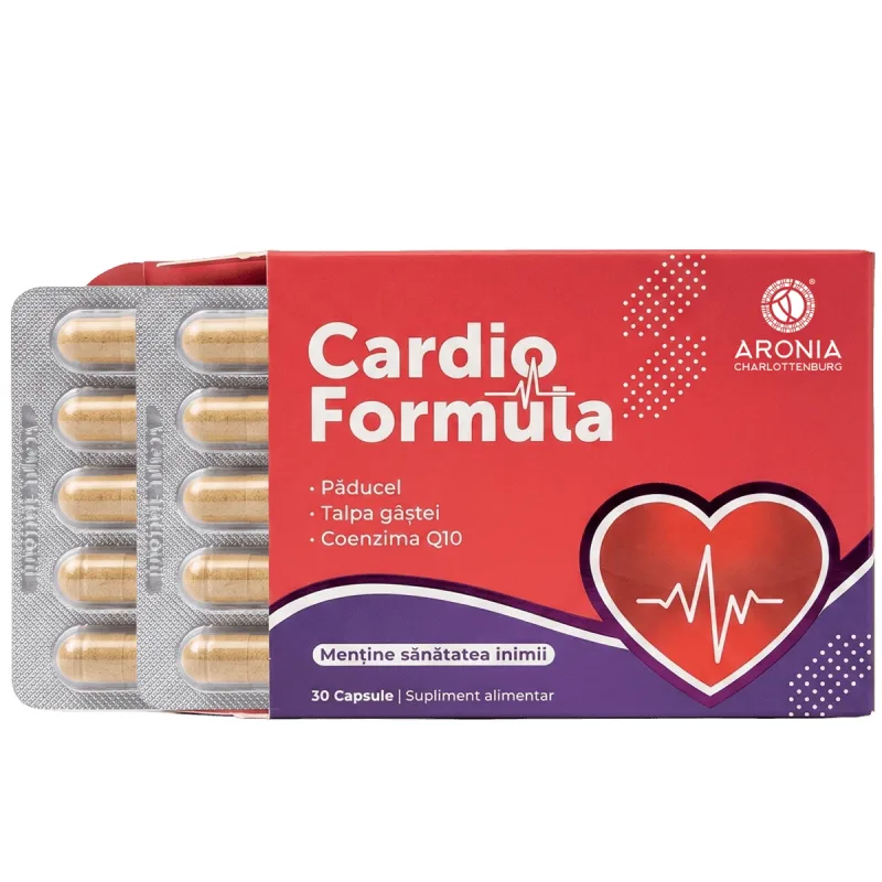 Cardio Formula: formulă concentrată cu Păducel, Talpa-gâștei și Coenzima Q10 pentru sănătatea inimii — preț și oferte