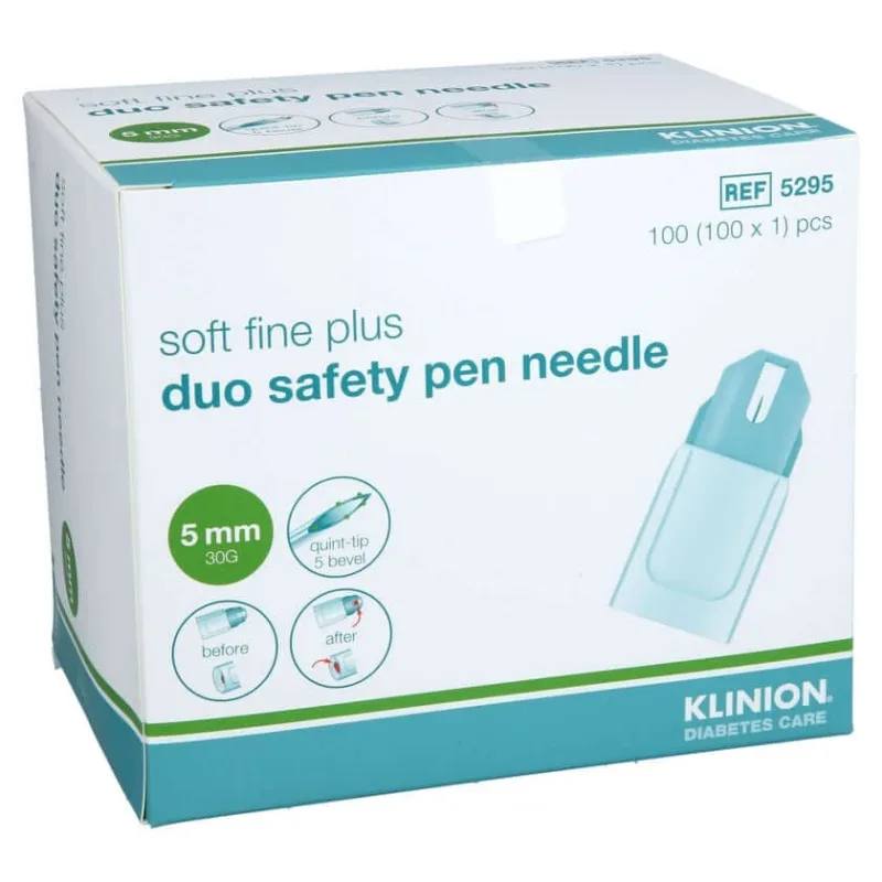 Klinion Soft Fine Plus Duosafety Pen-nad.5 Mm 30 G 100 buc — preț și oferte