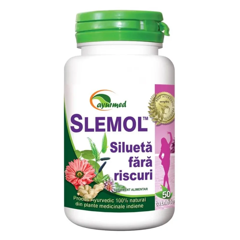 Slemol, 50 tablete, Ayurmed — preț și oferte